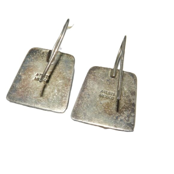 ATI Red Jasper Sterling Earrings 925 Silver Mexico - Picture 3 of 8